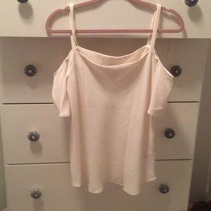 Ann Taylor Off the shoulder white blouse